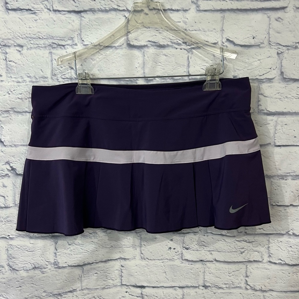 NIKE Purple pleated XL Tennis Skort skirt mini
